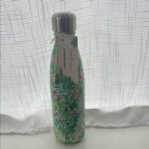 Swell Lilly Pulitzer - Tropical Green and Pink Water Bottle